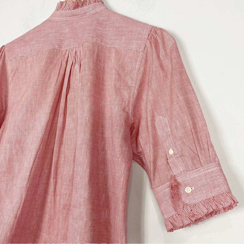 ANN MASHBURN Red Frill Popover shirt - Picture 5 of 6